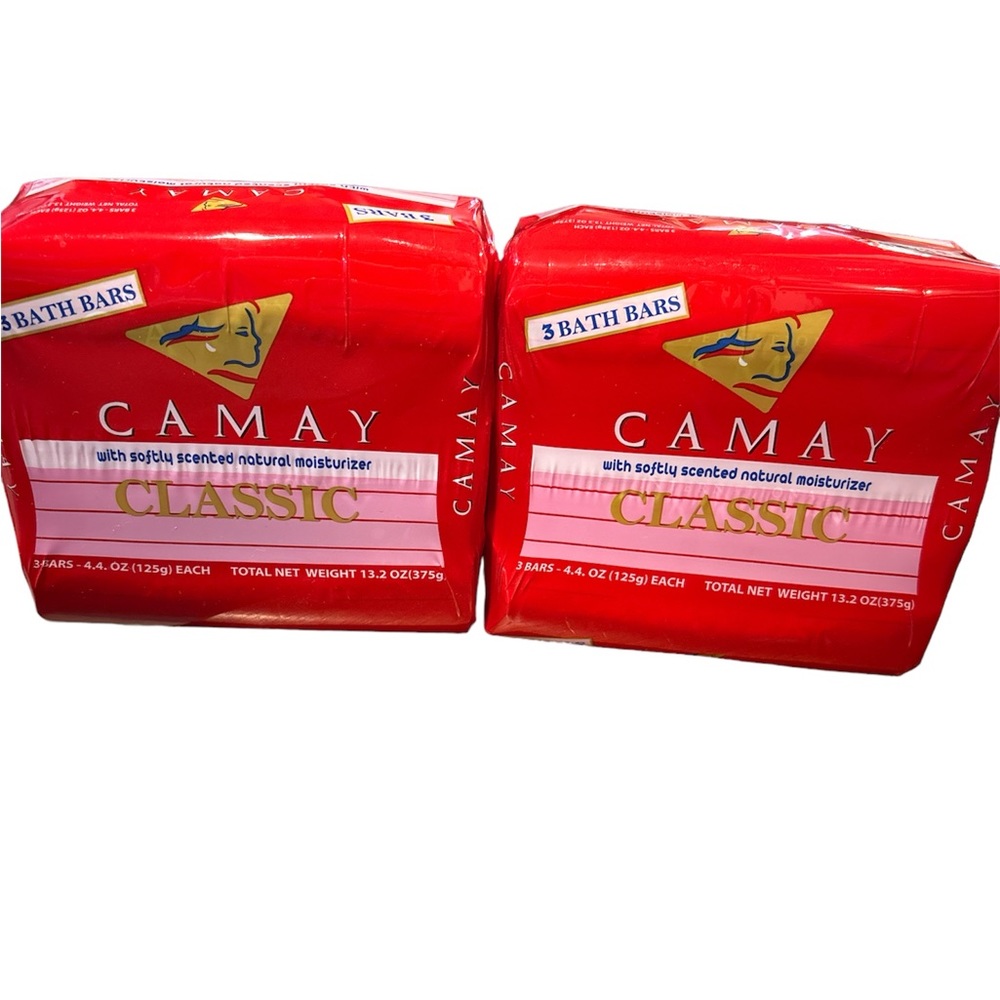 2pk 6 Bars Camay Classic Bath Soap w/ Talc 4.4oz International Version